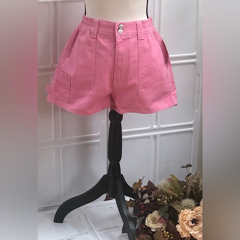 No Boundaries Juniors' Carpenter Elastic Waist Shorts